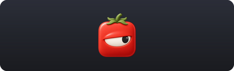 The Side Eye app icon: a square tomato giving you side-eye